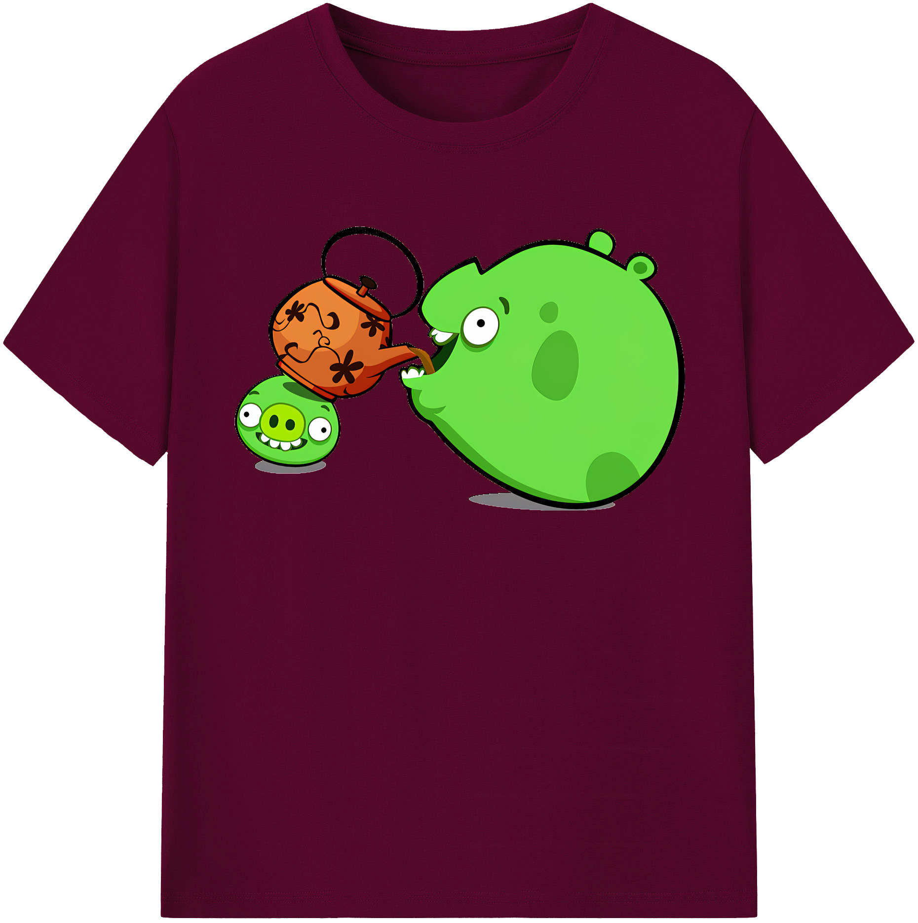 （画像用） Angry Birds アングリーバード レディースカジュアルプリントTシャツ（綿100％）